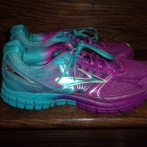 Womens Brooks GTS 14 Teal/Purple Running Shoes 11